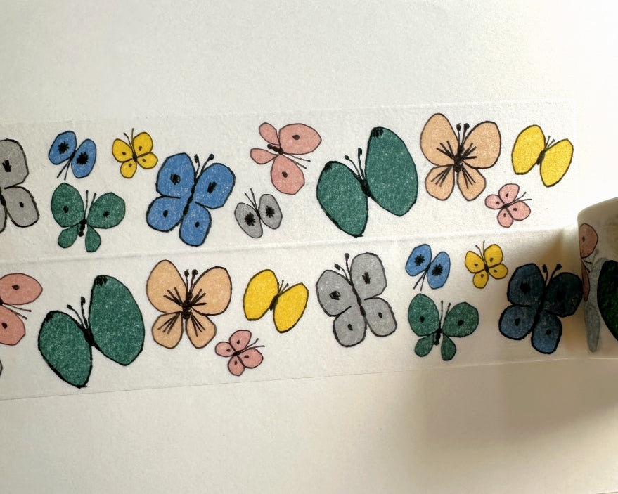 mt x Minä Perhonen - Flutter & Follow 3.5 cm wide washi tape SAMPLES