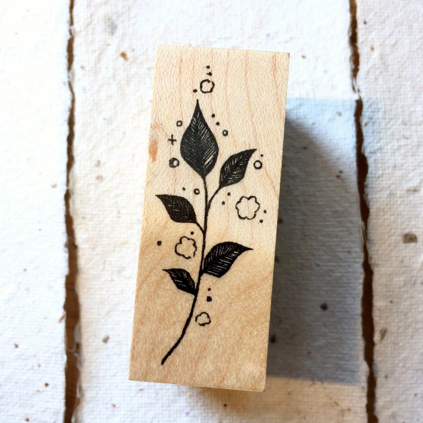 Nonnlala - Botanical Leaf rubber stamp [Pre-loved]