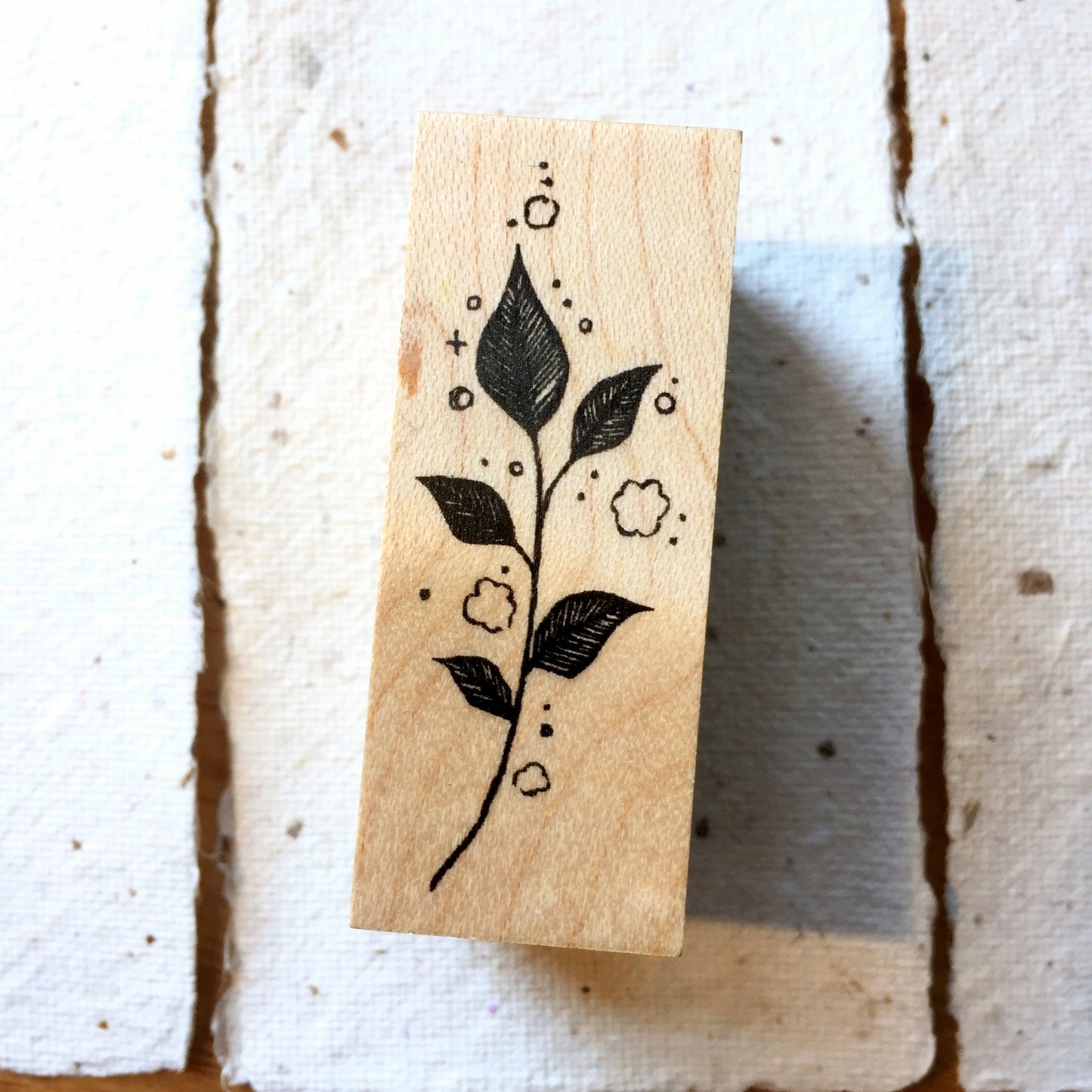 Nonnlala - Botanical Leaf rubber stamp [Pre-loved]