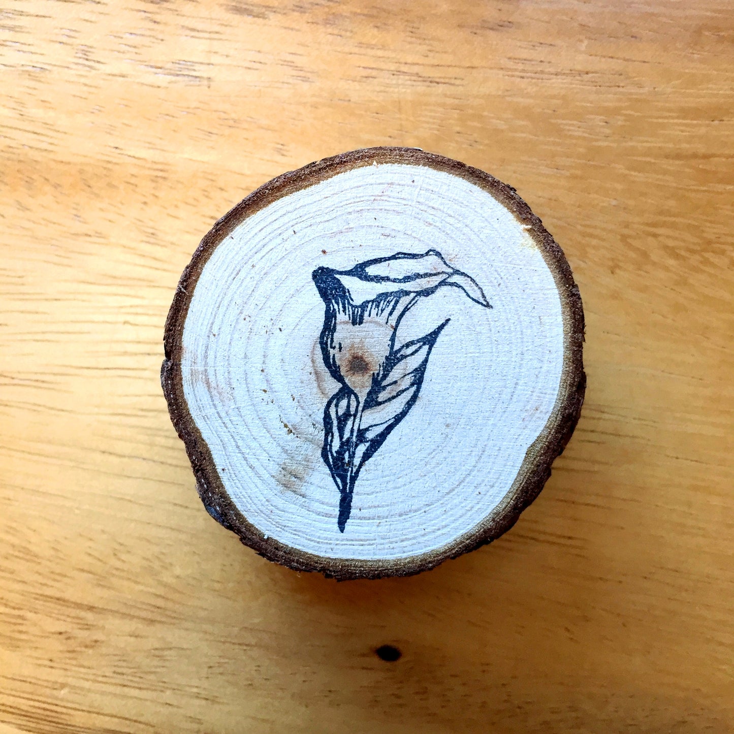 Nove.九 - No.3 Lily raw-bark rubber stamp (discontinued)