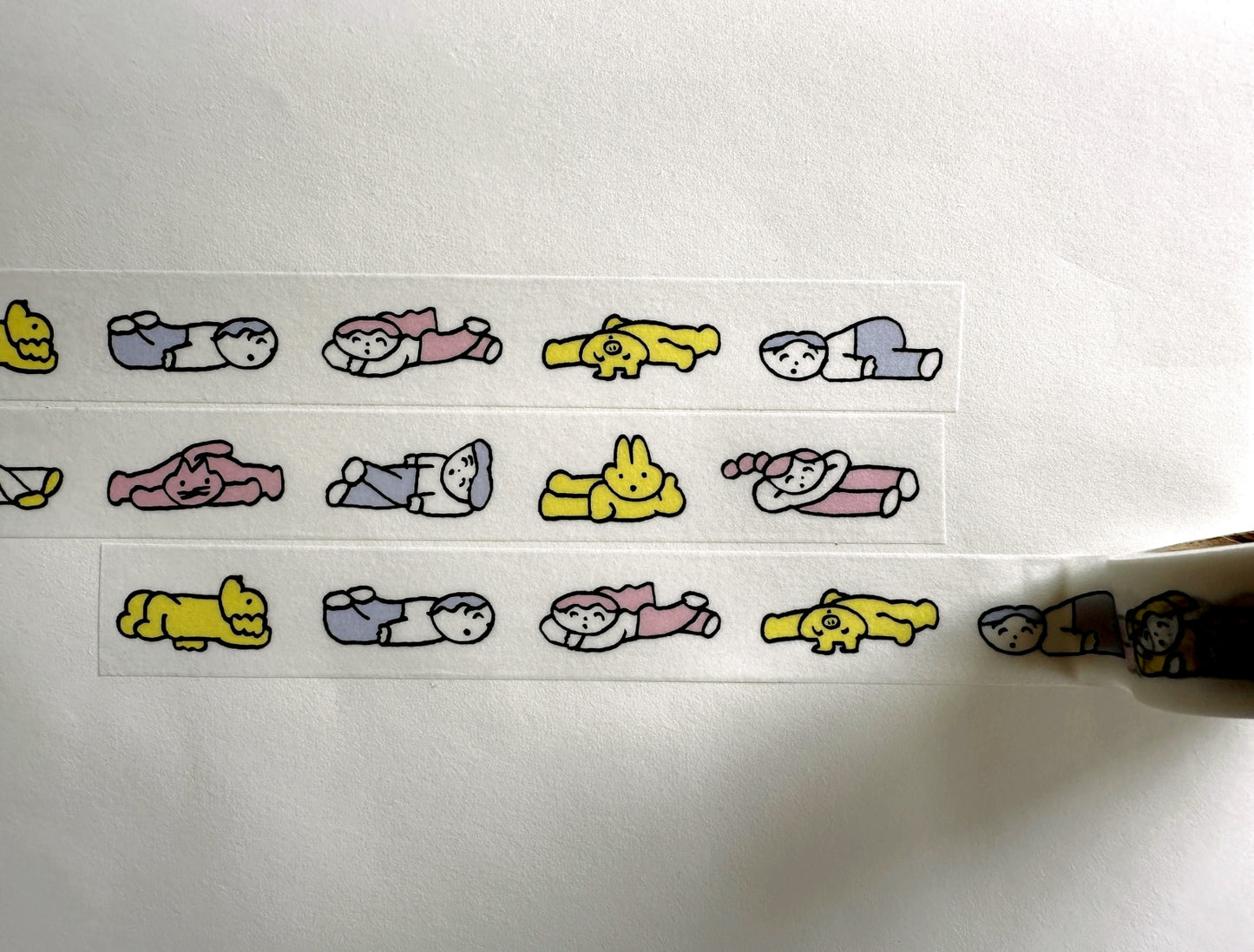 Tadashi Nishiwaki - Animals, Lazy, & Unnatural Pose washi tape SAMPLES