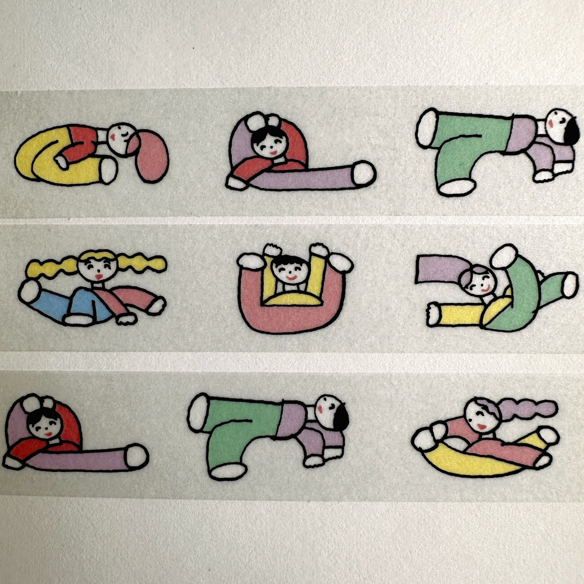 Tadashi Nishiwaki - Animals, Lazy, & Unnatural Pose washi tape SAMPLES
