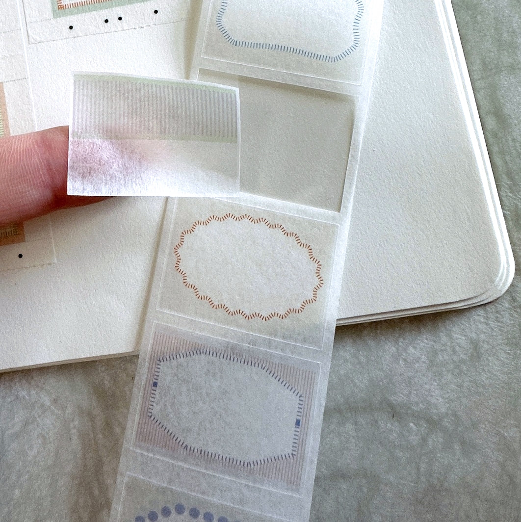 Nyret Design - Vol. 11 One Day Label I kiss-cut washi tape SAMPLES