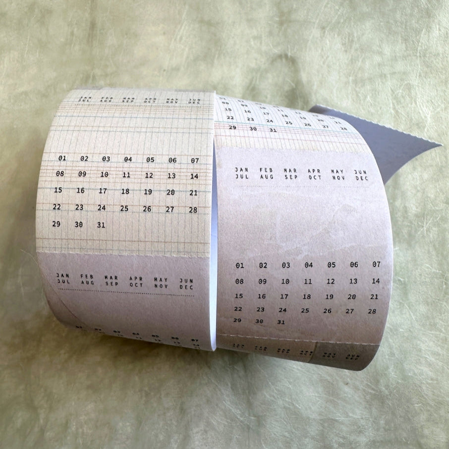 Nyret Design - Calendar perforated paper tape (writable) SAMPLES