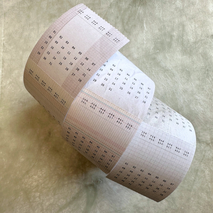Nyret Design - Calendar perforated paper tape (writable) SAMPLES