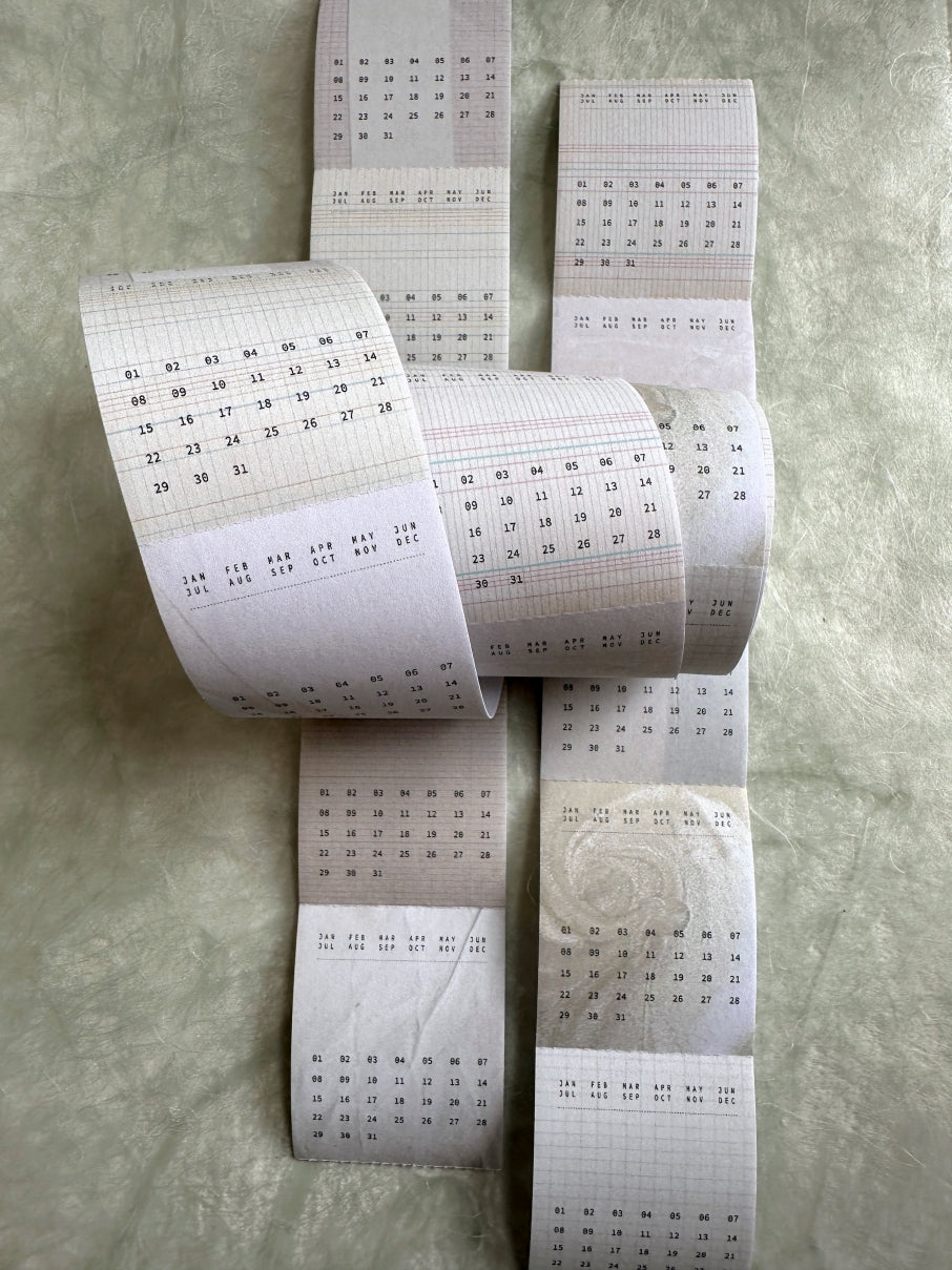 Nyret Design - Calendar perforated paper tape (writable) SAMPLES