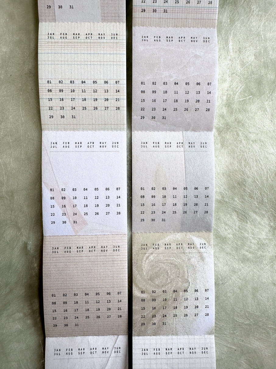 Nyret Design - Calendar perforated paper tape (writable) SAMPLES