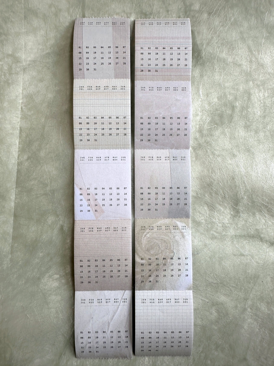 Nyret Design - Calendar perforated paper tape (writable) SAMPLES