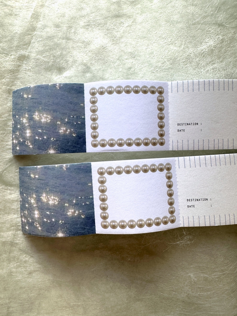 Nyret Design - Ocean perforated paper tape (writable) SAMPLES