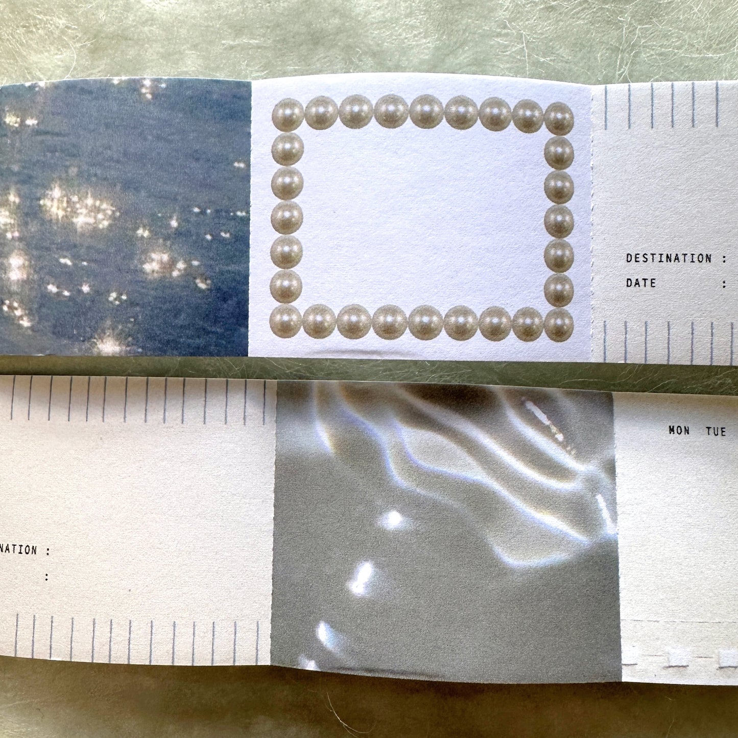 Nyret Design - Ocean perforated paper tape (writable) SAMPLES