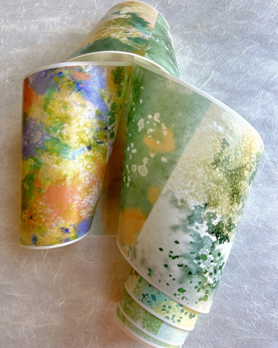 OKMT - Springtime in Full Bloom extra-wide washi tape (10 cm x 100 cm) SAMPLES