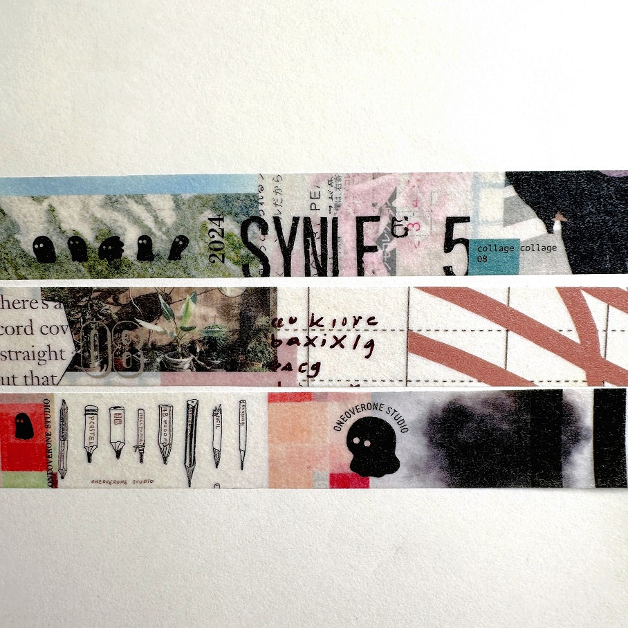 Oneoverone Studio - Collage 07 & 08 washi tapes SAMPLES