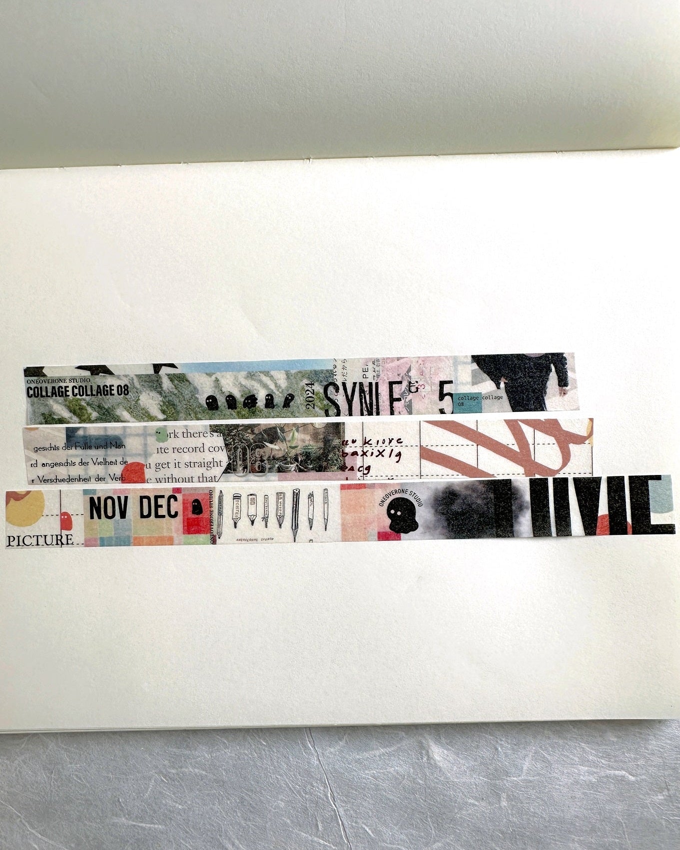 Oneoverone Studio - Collage 07 & 08 washi tapes SAMPLES