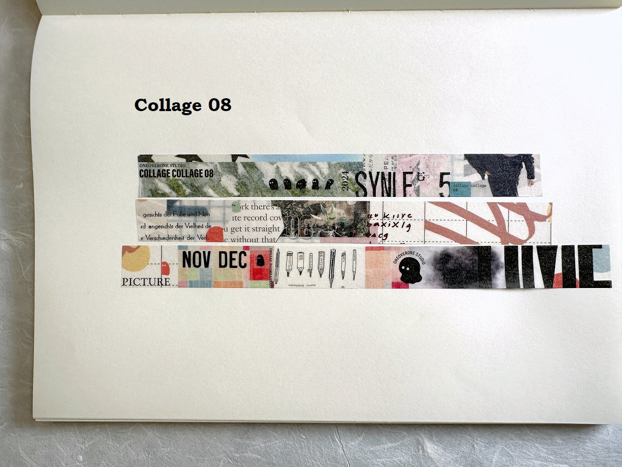 Oneoverone Studio - Collage 07 & 08 washi tapes SAMPLES