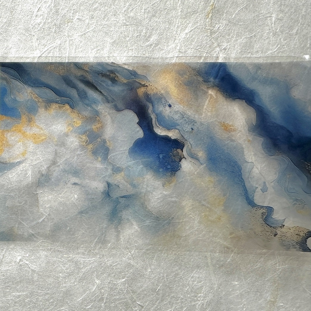 Orange Too X Studio - Blue Like Quicksand PET tape without white ink (9 cm x 200 cm) SAMPLES