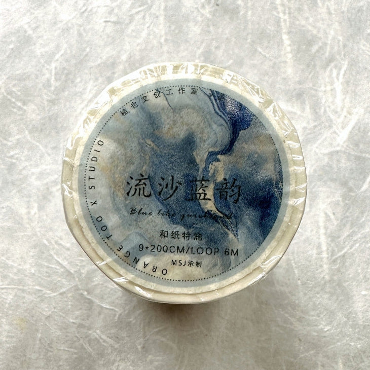 Orange Too X Studio - Blue Like Quicksand washi tape (9 cm x 200 cm) SAMPLES
