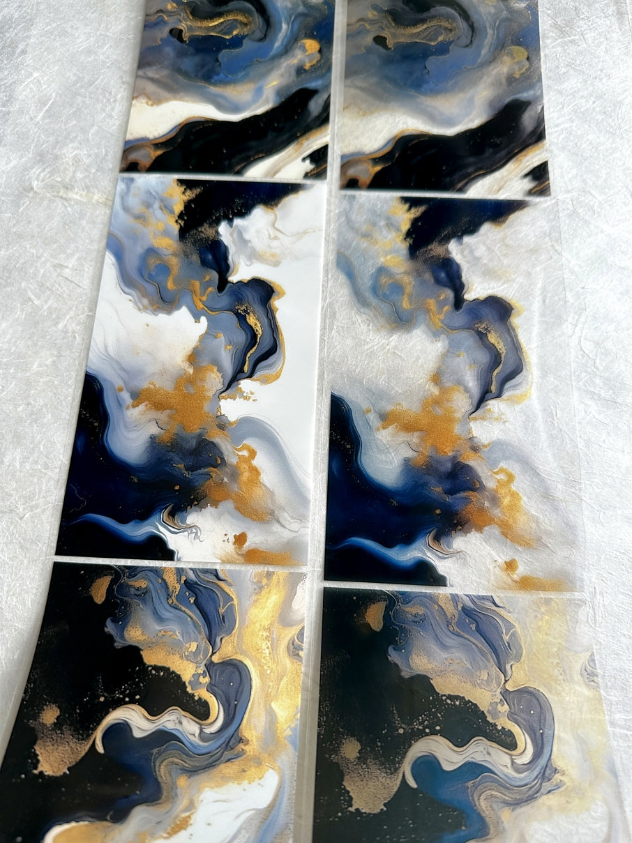 Orange Too X Studio - Blue Like Quicksand PET tape without white ink (9 cm x 200 cm) SAMPLES