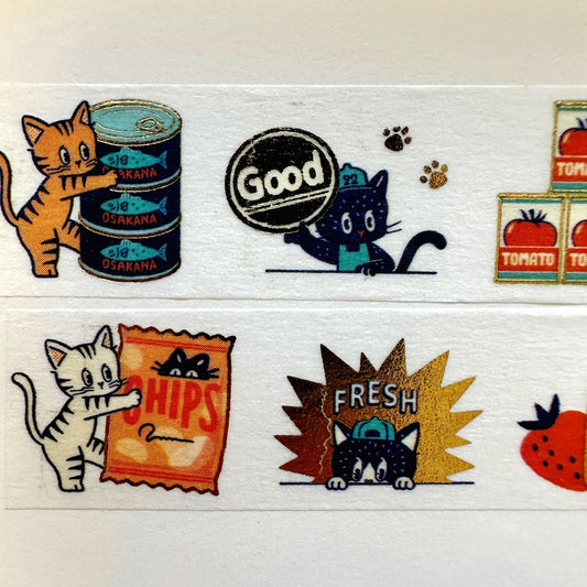 Ob1toy - NyanNyan Mart: Shopping gold-foil washi tape SAMPLES