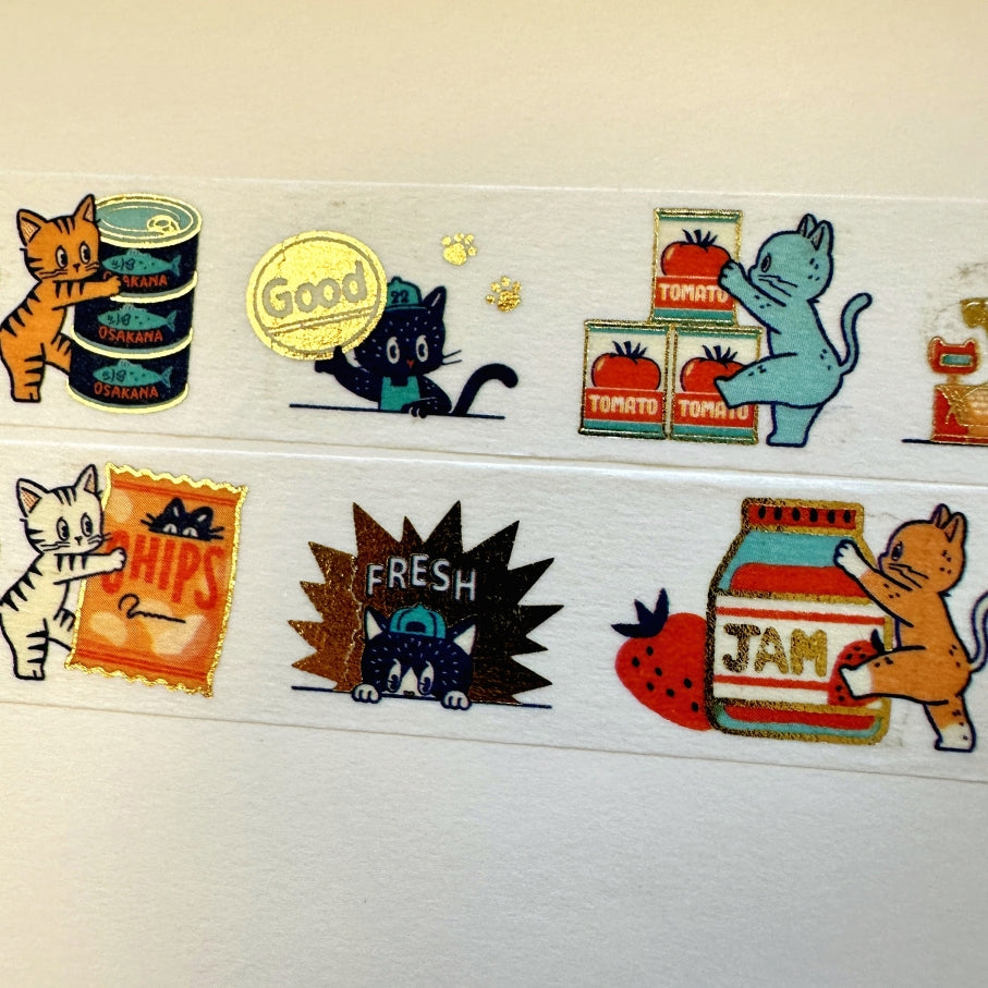Ob1toy - NyanNyan Mart: Shopping gold-foil washi tape SAMPLES