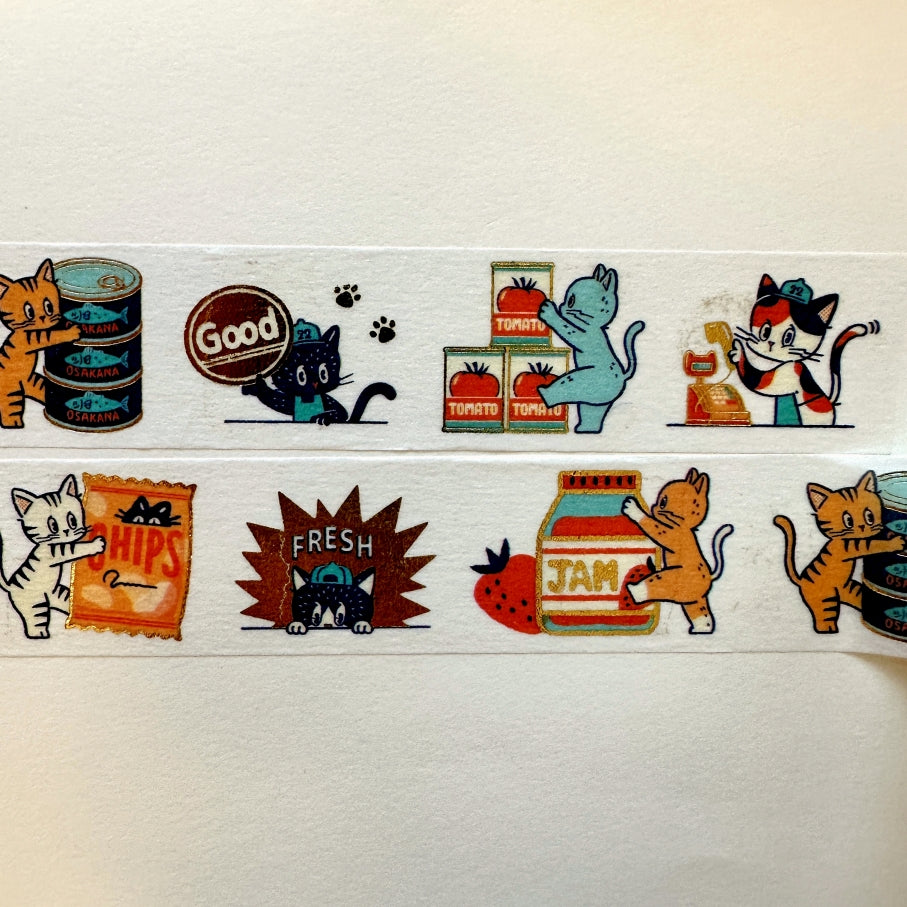 Ob1toy - NyanNyan Mart: Shopping gold-foil washi tape SAMPLES