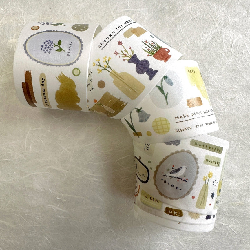 Orange Studio - Quietly Dill washi tape SAMPLES