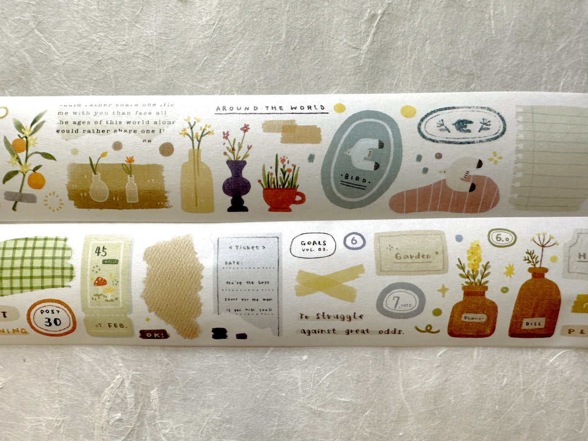Orange Studio - Quietly Dill washi tape SAMPLES