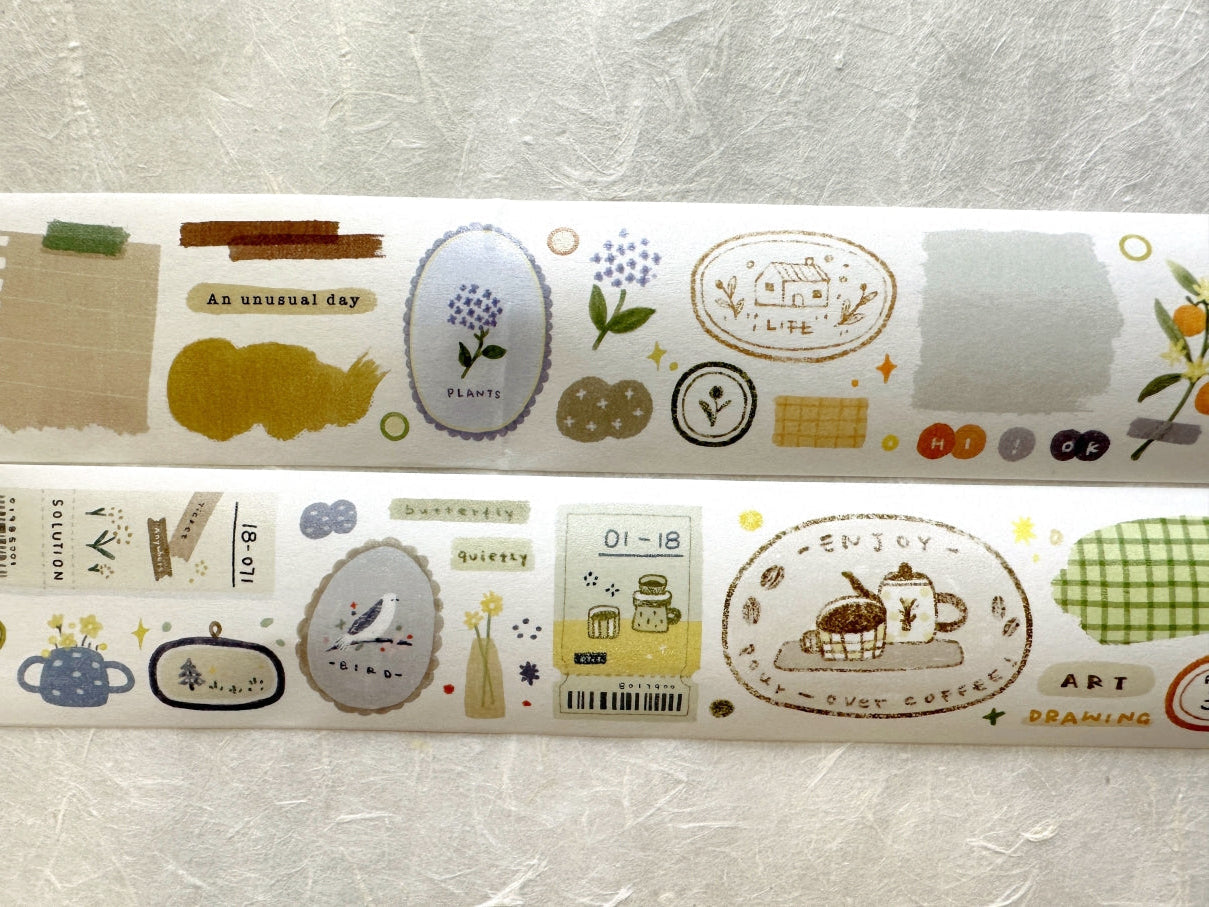 Orange Studio - Quietly Dill washi tape SAMPLES