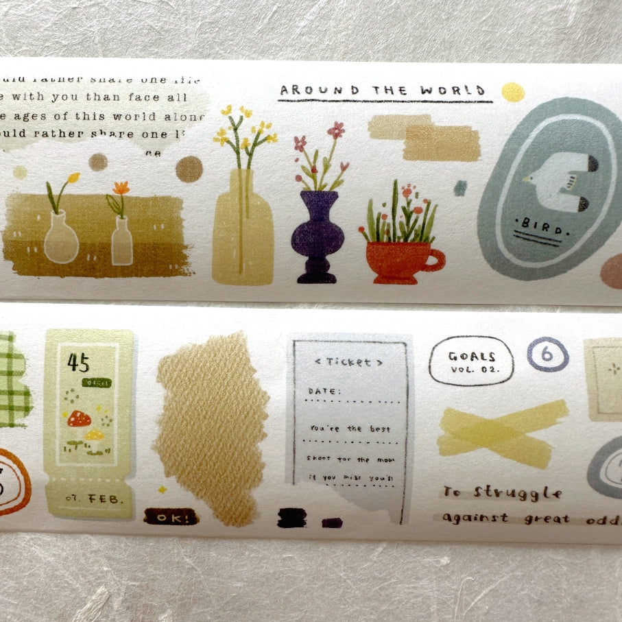 Orange Studio - Quietly Dill washi tape SAMPLES
