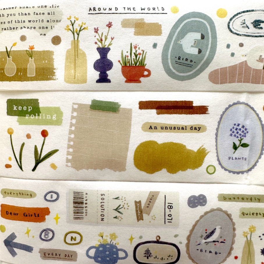 Orange Studio - Quietly Dill washi tape SAMPLES