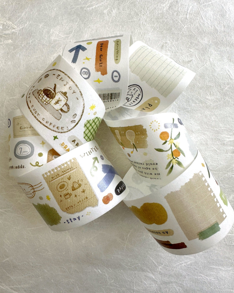 Orange Studio - Quietly Dill washi tape SAMPLES