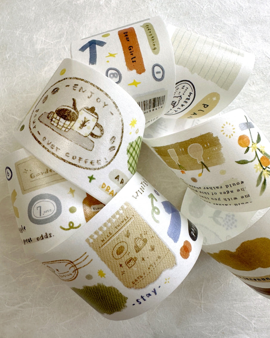 Orange Studio - Quietly Dill washi tape SAMPLES