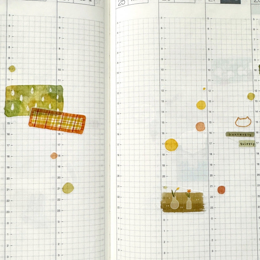 Orange Studio - Quietly Dill washi tape SAMPLES