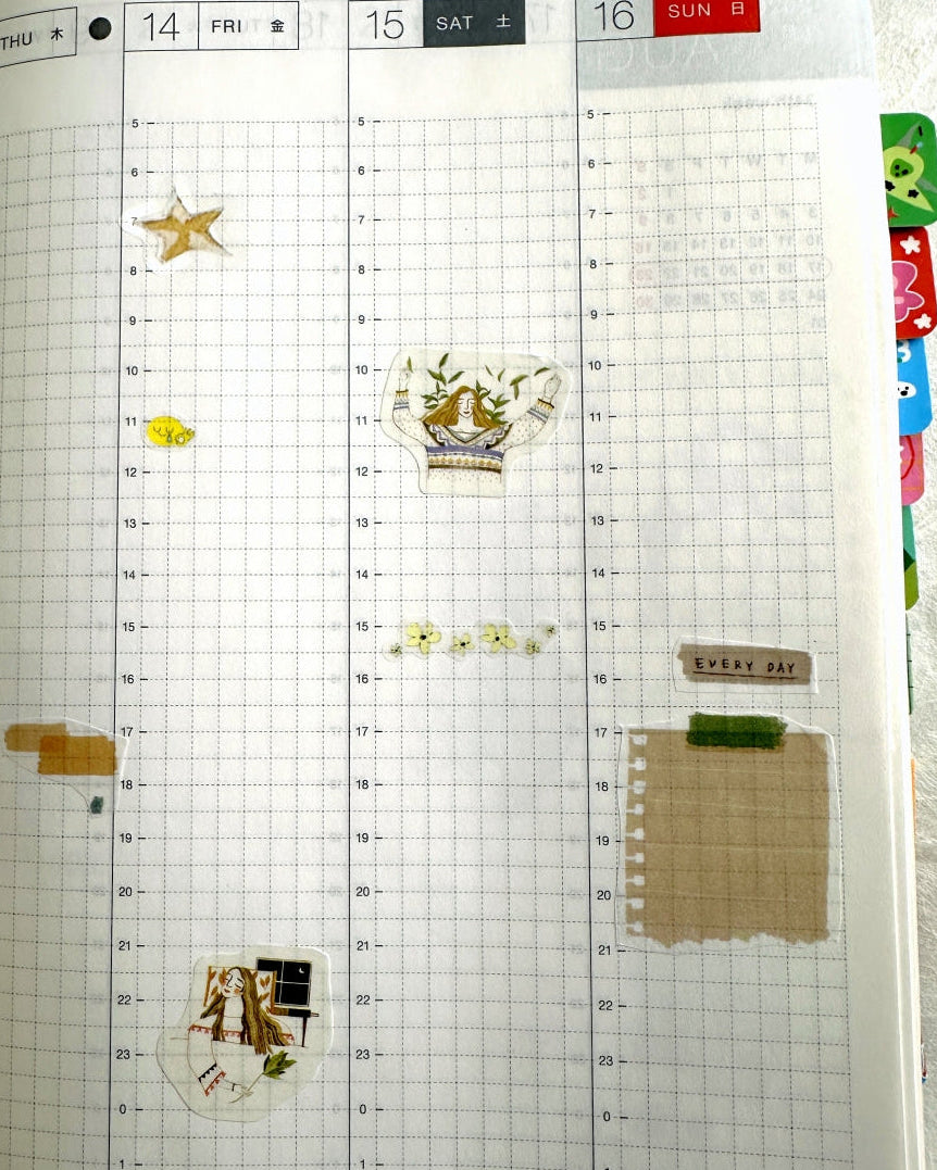 Orange Studio - Quietly Dill washi tape SAMPLES
