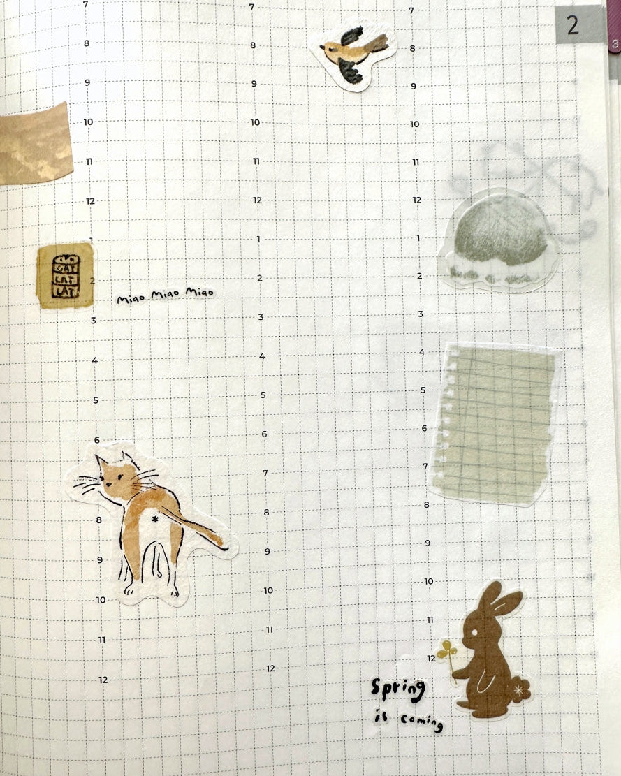 Orange Studio - Quietly Dill washi tape SAMPLES