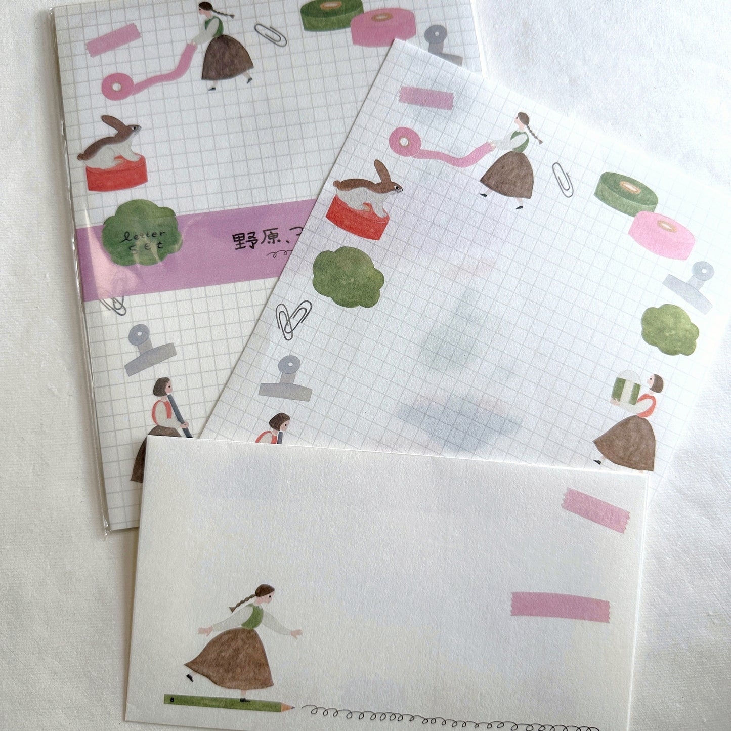 On the Desk by Necktie Illustration - Japanese letter set