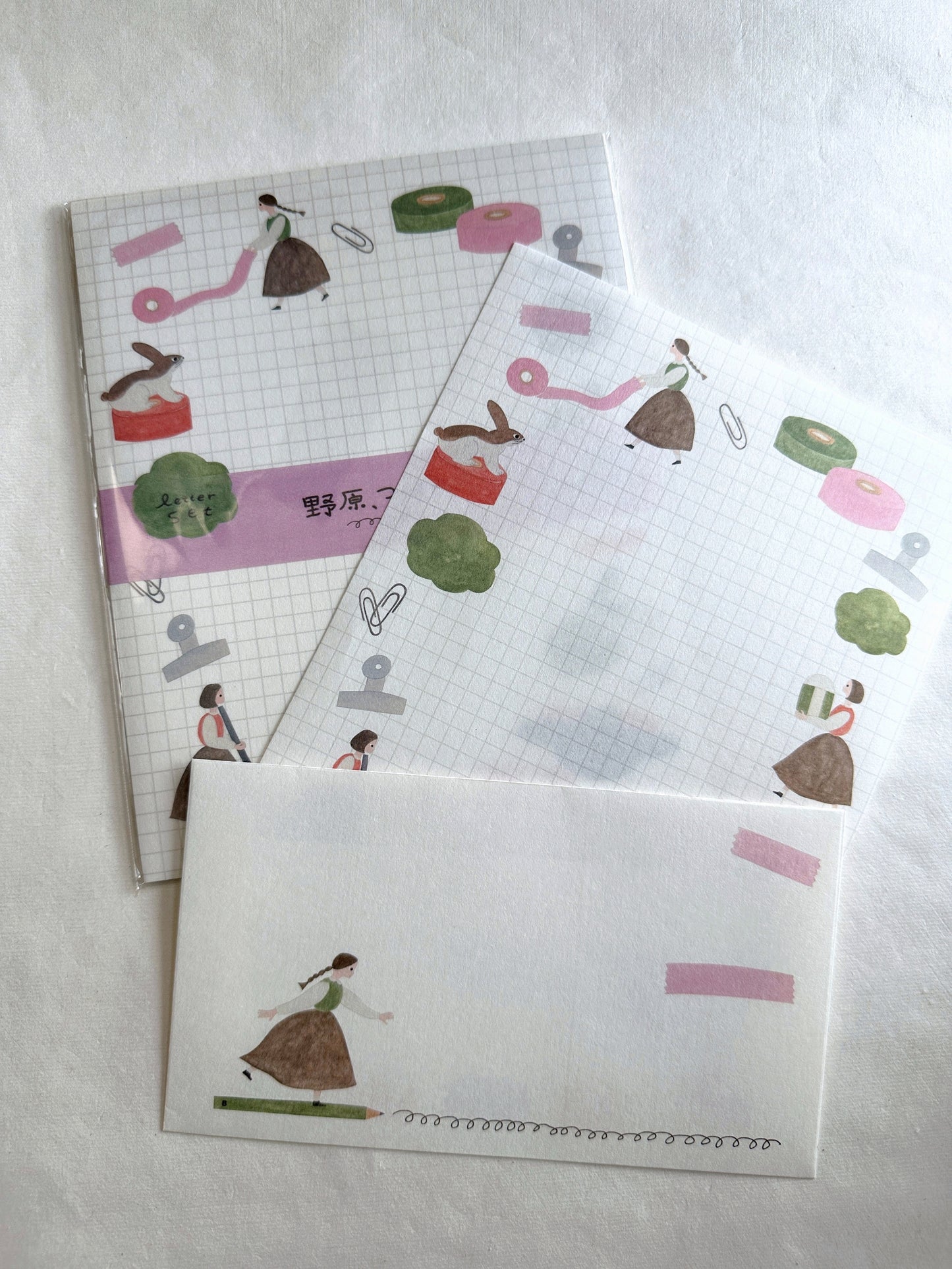 On the Desk by Necktie Illustration - Japanese letter set