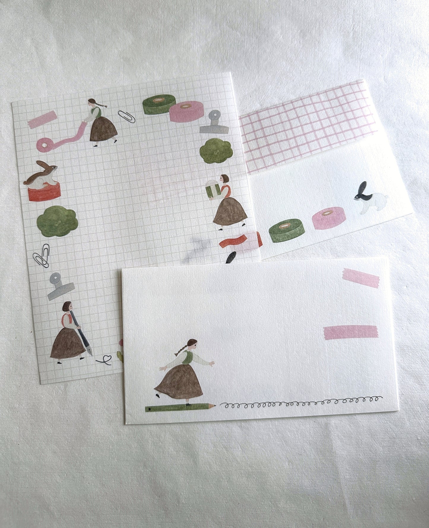 On the Desk by Necktie Illustration - Japanese letter set