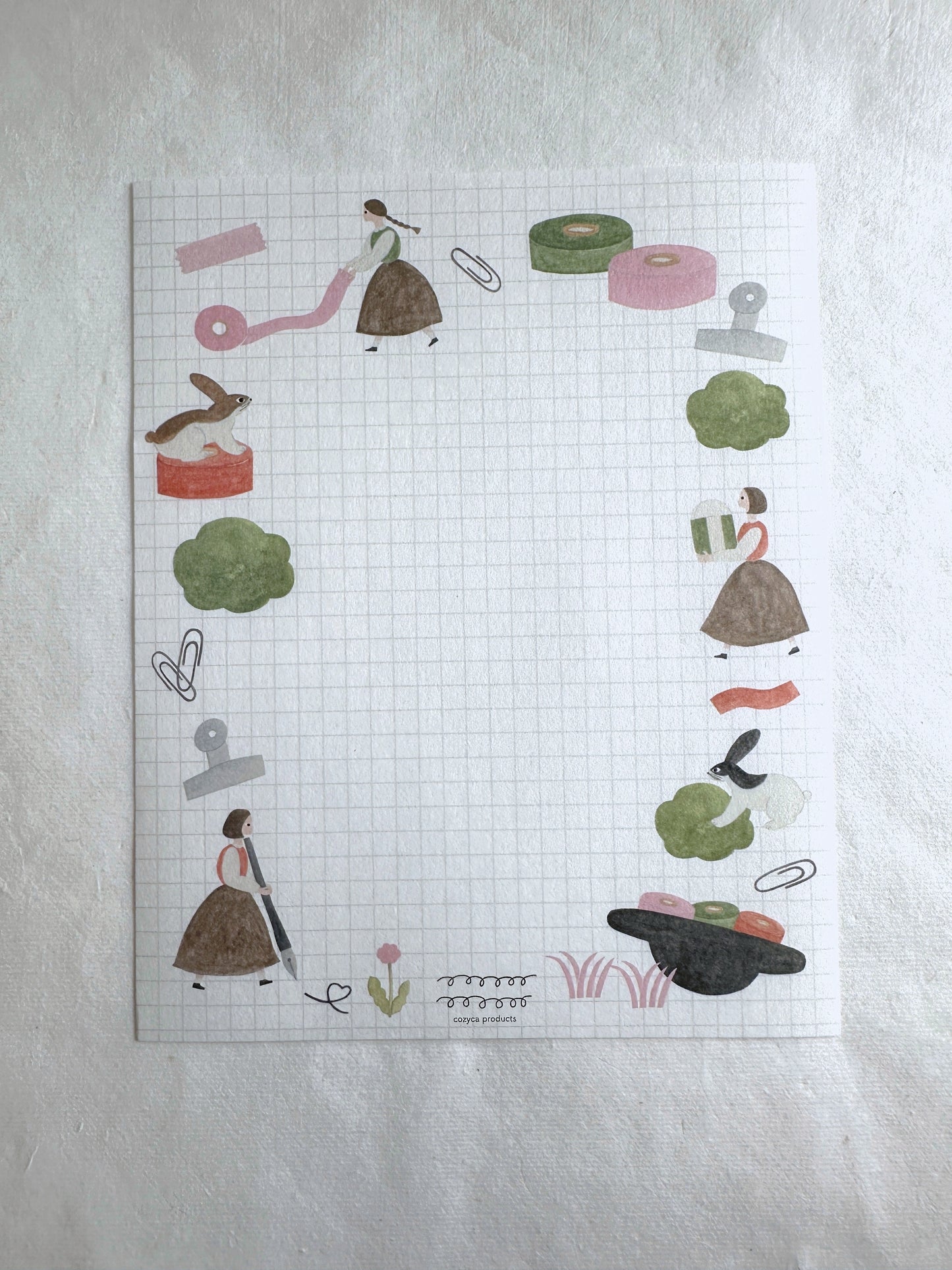 On the Desk by Necktie Illustration - Japanese letter set