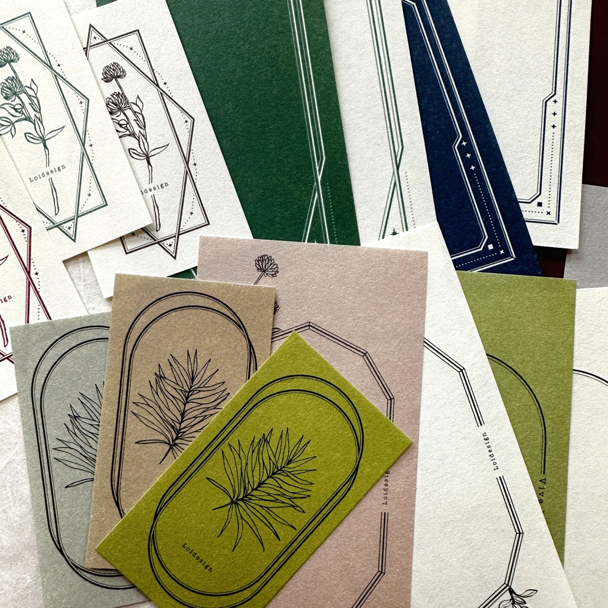 Loidesign - Note series paper ephemera SAMPLER (108 pieces)