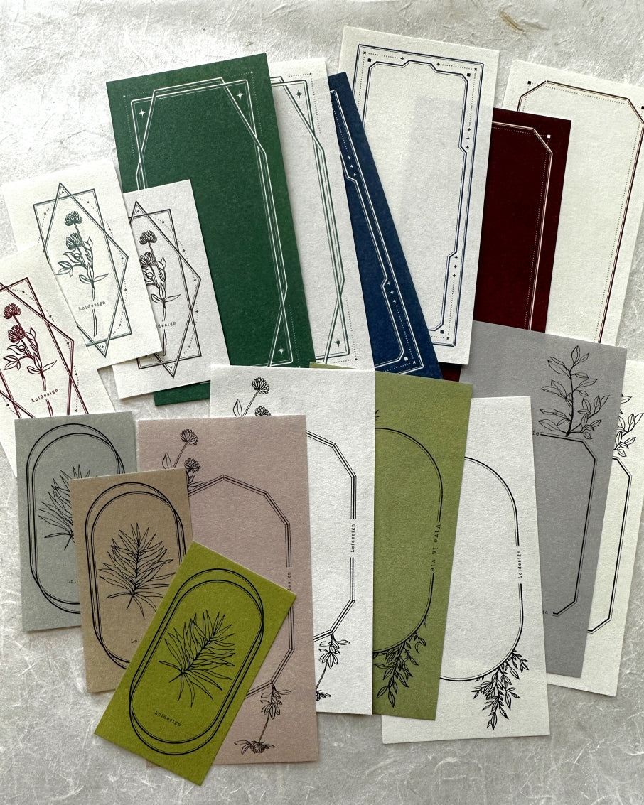Loidesign - Note series paper ephemera SAMPLER (108 pieces)