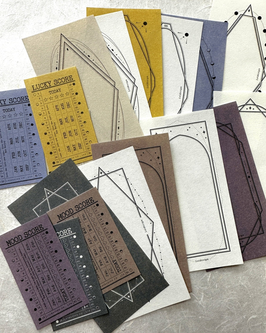 Loidesign - Note series paper ephemera SAMPLER (108 pieces)
