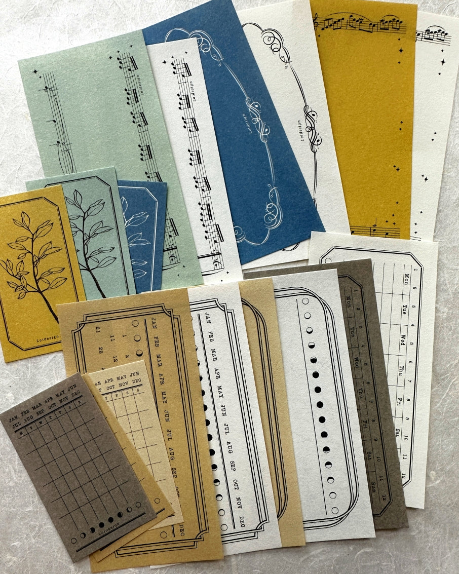Loidesign - Note series paper ephemera SAMPLER (108 pieces)