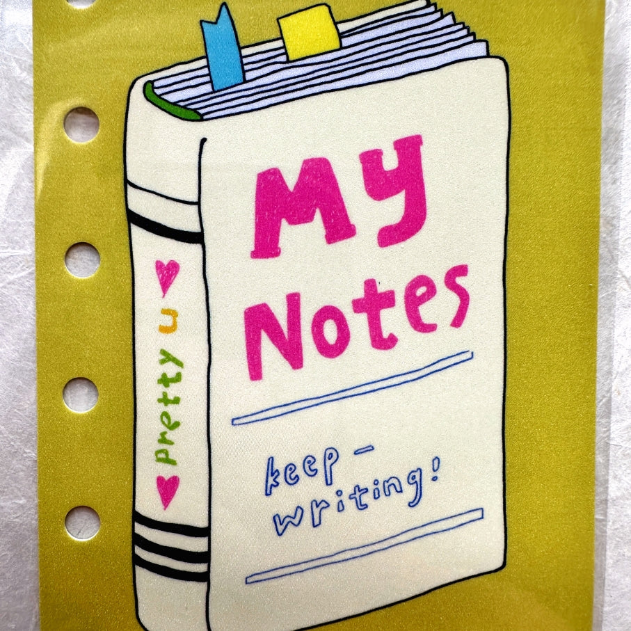 Destash | mini calendar dashboard "My Notes" 6-hole punched (New-in-package)