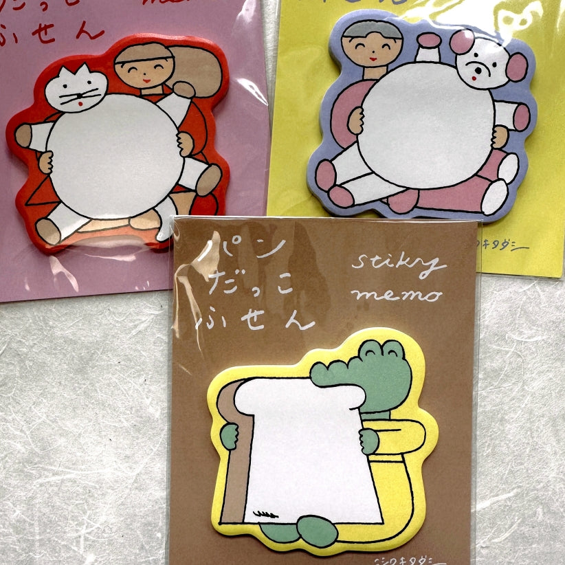 Tadashi Nishiwaki - cat, dog, alligator sticky note SAMPLER