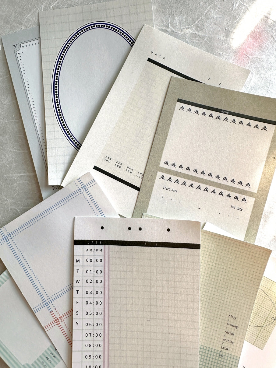 Nyret Design - Note paper ephemera SAMPLER