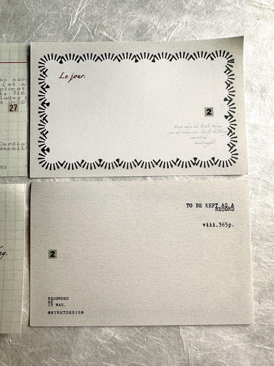 Nyret Design - Note paper ephemera SAMPLER