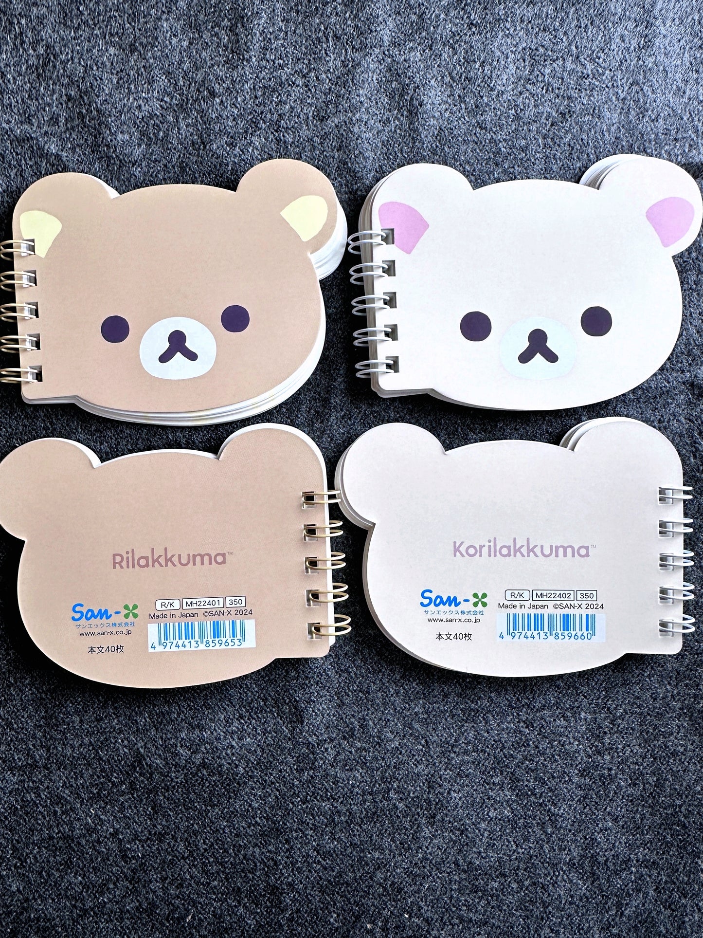 San-X - Rilakkuma/Korilakkuma die-cut mini notebooks