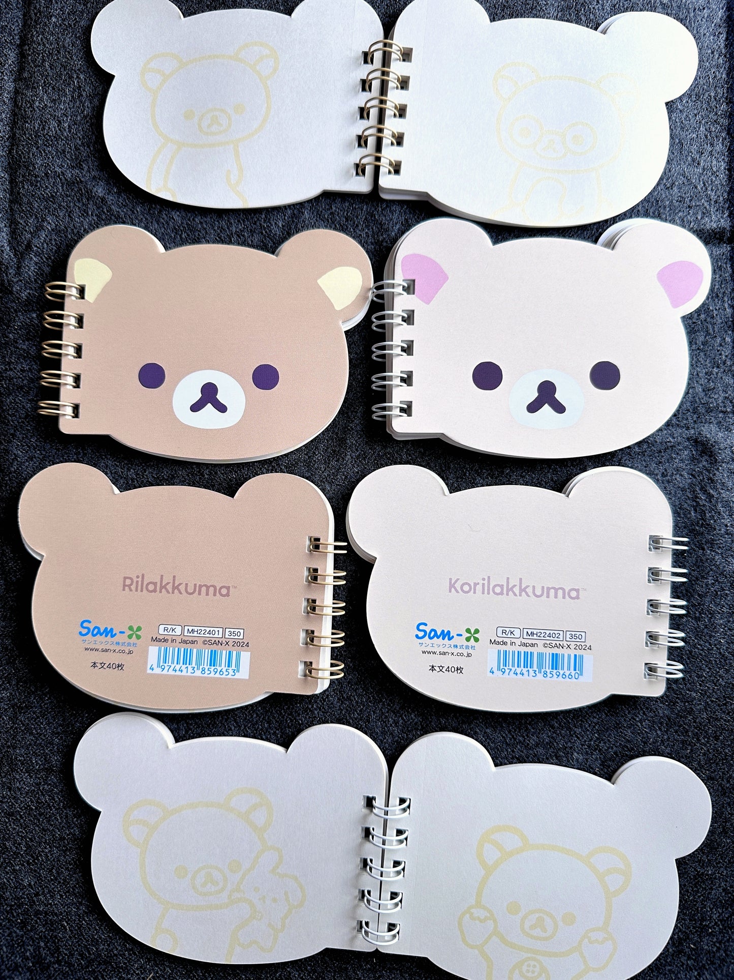 San-X - Rilakkuma/Korilakkuma die-cut mini notebooks