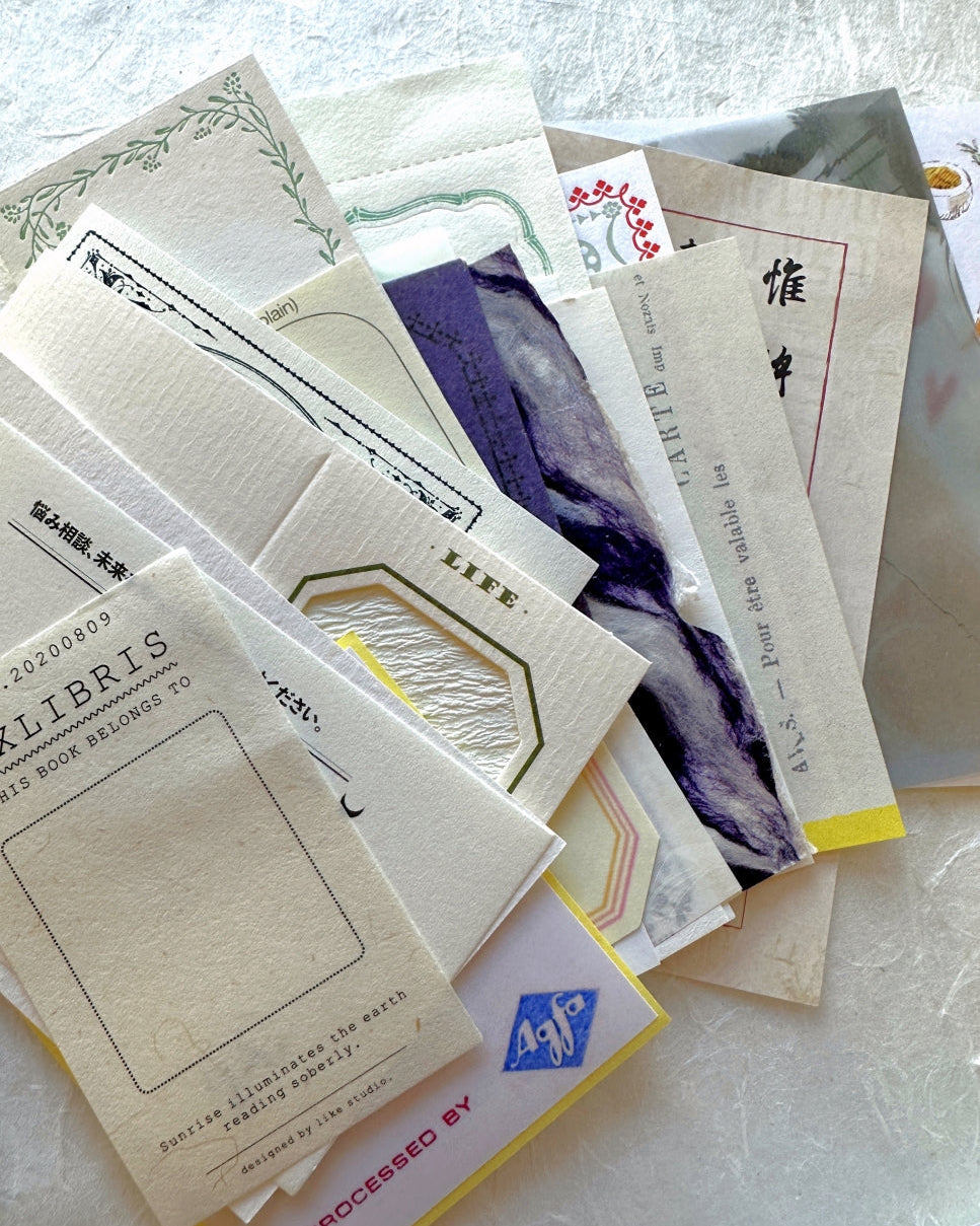 Journaling Ephemera Paper Assortment SAMPLERS (25 pieces)
