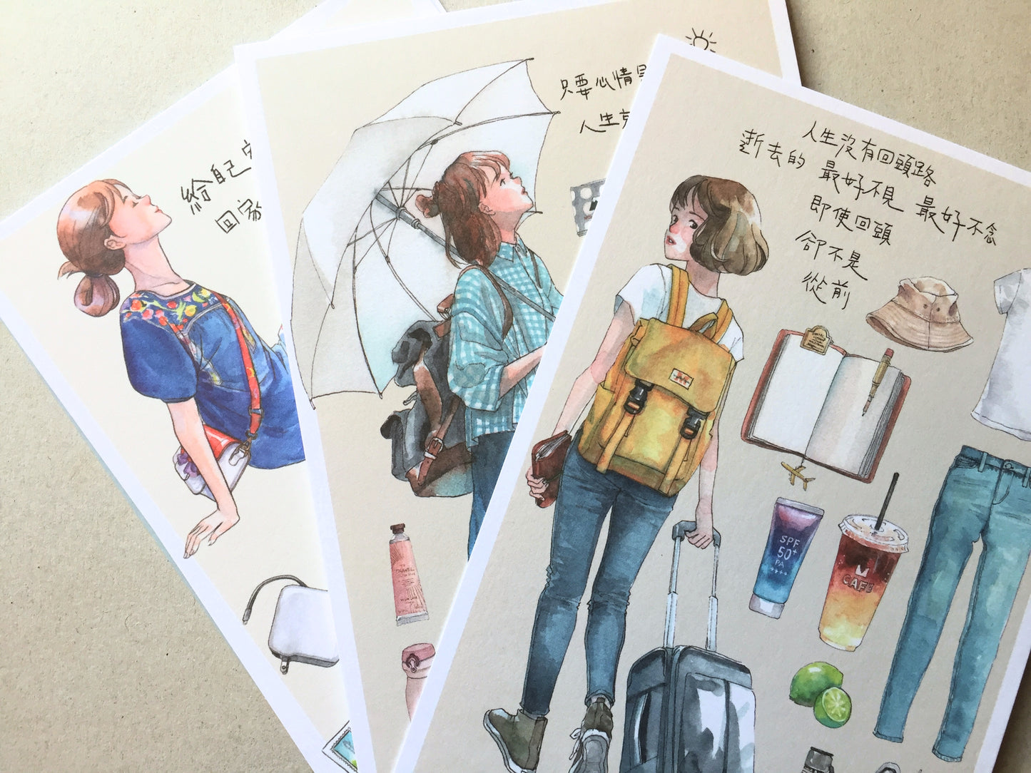 Monchiichen - Travel series postcards | Destash items [New/Unused]